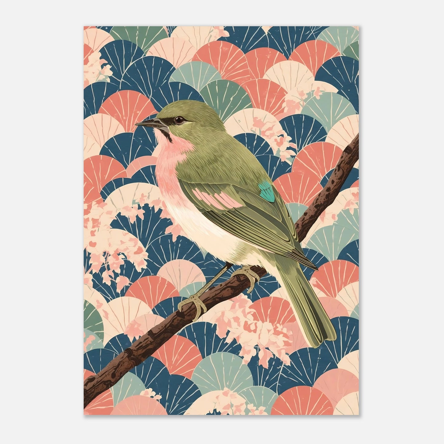 Songbird Serenity Japanese Art Wall Poster