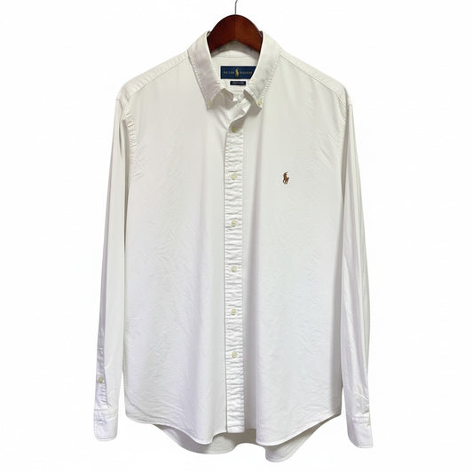 Ralph Lauren Iconic Custom Fit White Oxford Shirt| Size L | Pre-Owned