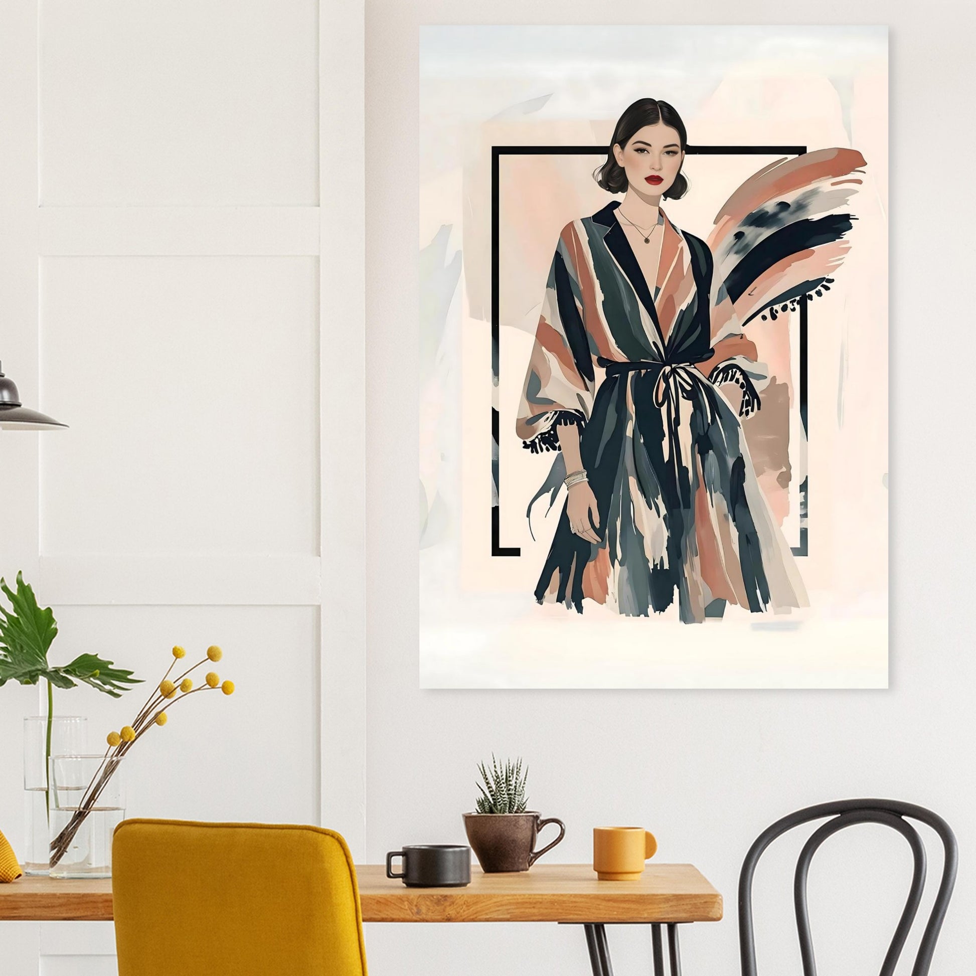 Kimono Chic Fashion Illustration Wall Art Poster