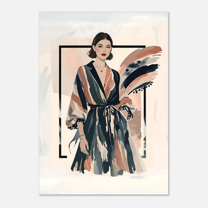 Kimono Chic Fashion Illustration Wall Art Poster