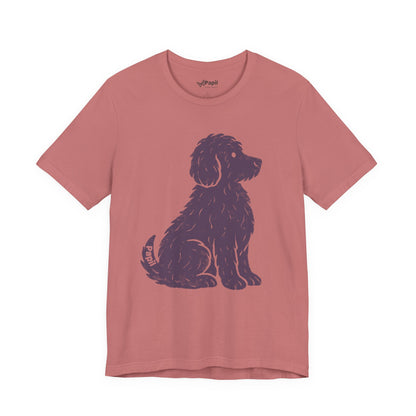 Good Dog Energy — Cute Sitting Puppy Unisex Graphic Tee Mauve