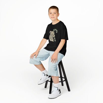 Floral Koala with Candy Cane Christmas Tee | Kids T-Shirt