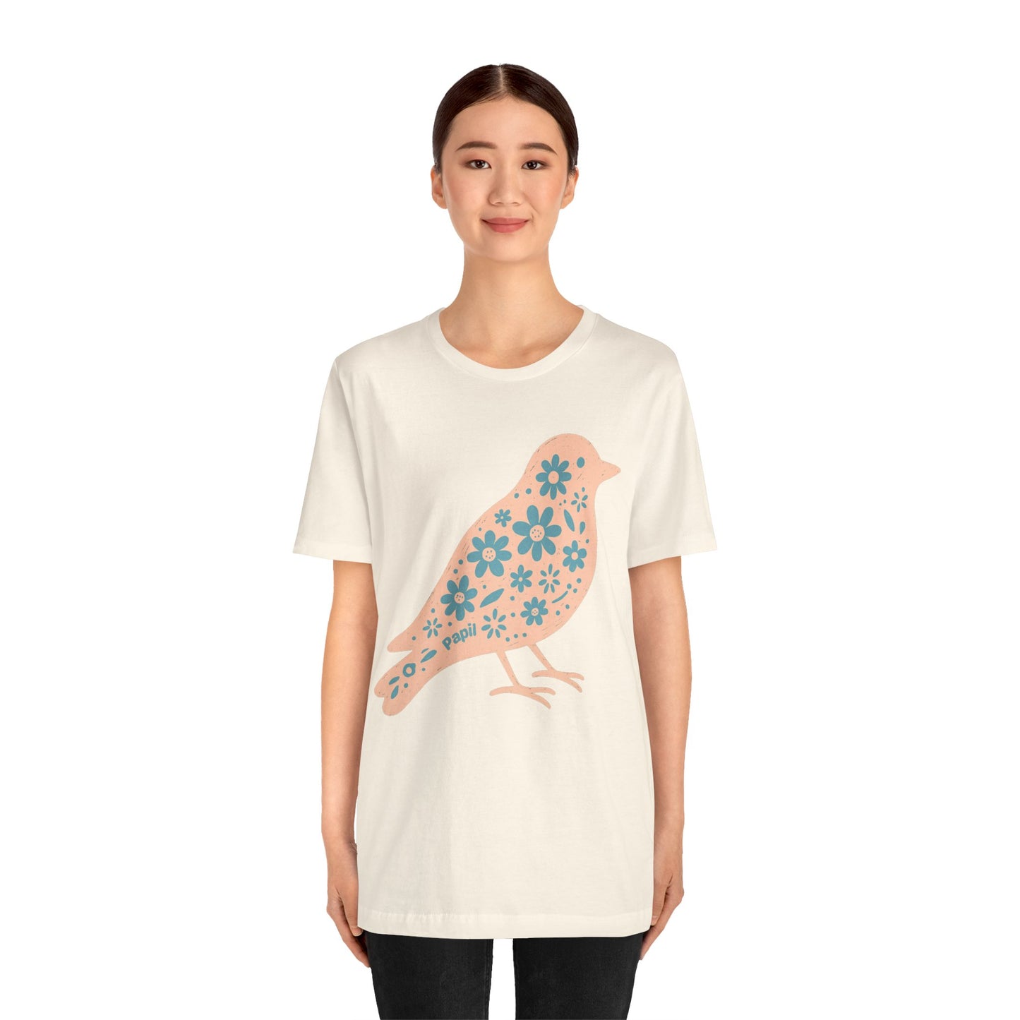 Little Bird, Big Charm — Floral Spring Bird Unisex Graphic Tee