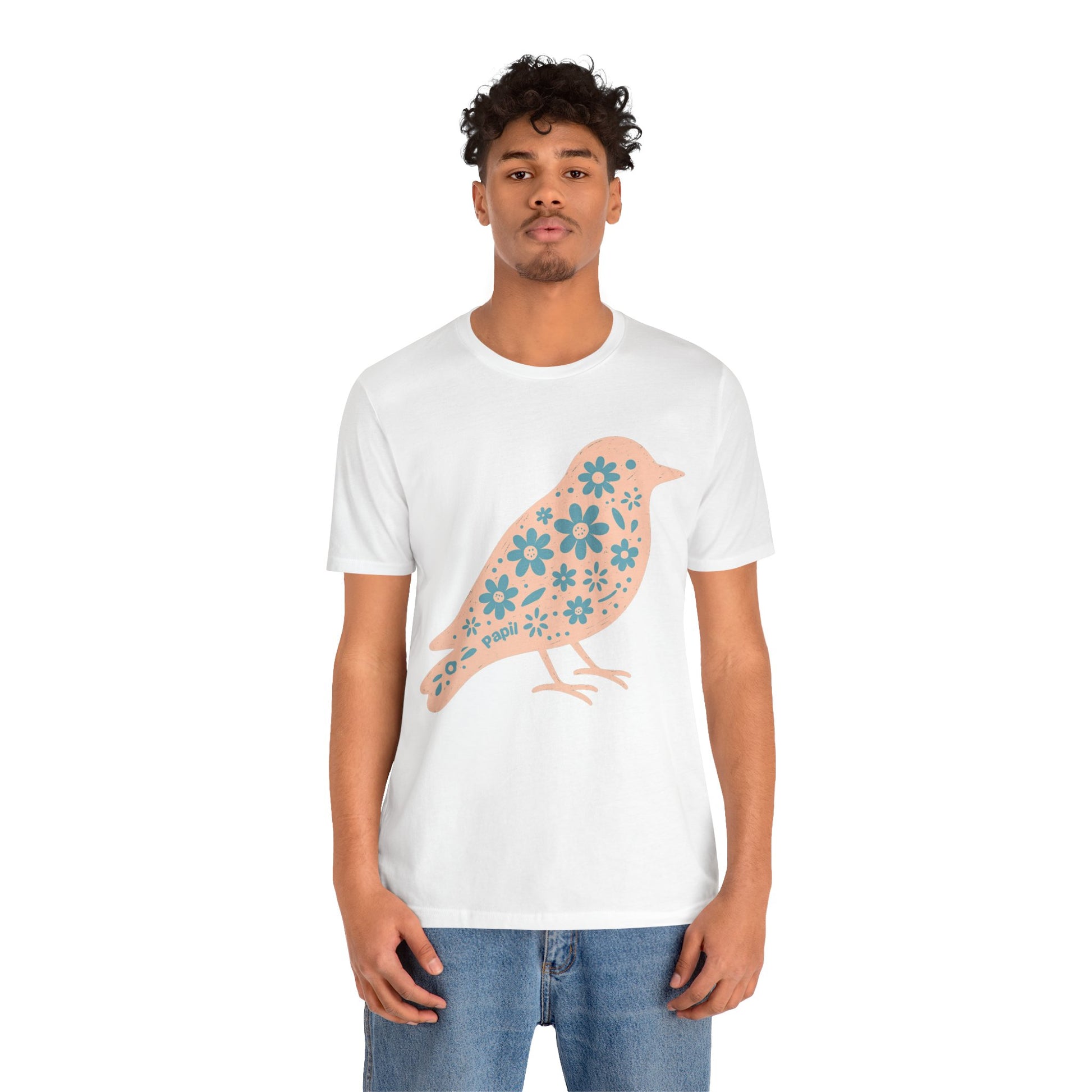 Little Bird, Big Charm — Floral Spring Bird Unisex Graphic Tee