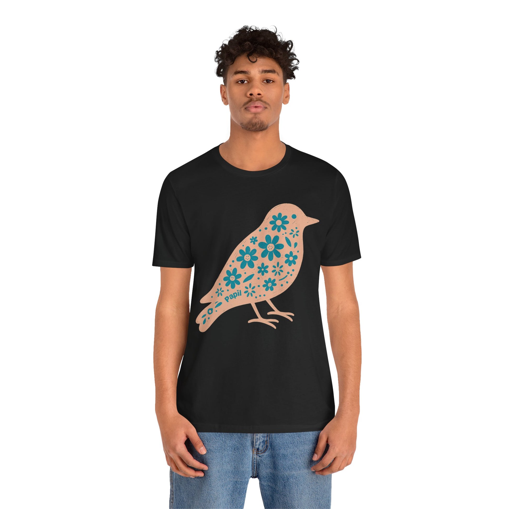 Little Bird, Big Charm — Floral Spring Bird Unisex Graphic Tee