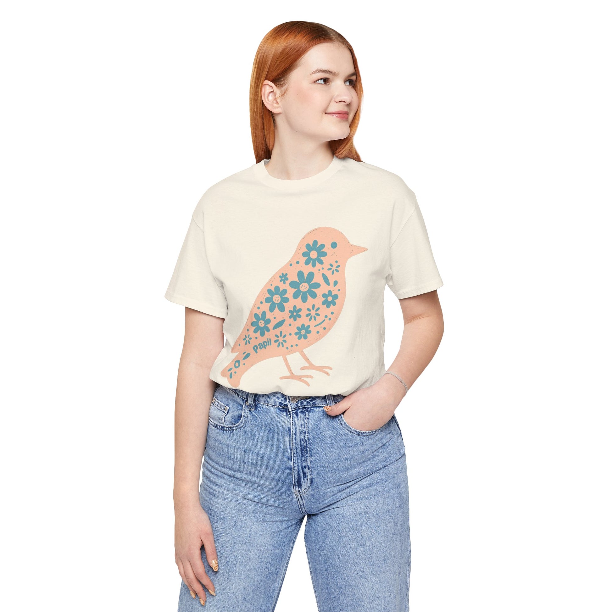 Little Bird, Big Charm — Floral Spring Bird Unisex Graphic Tee