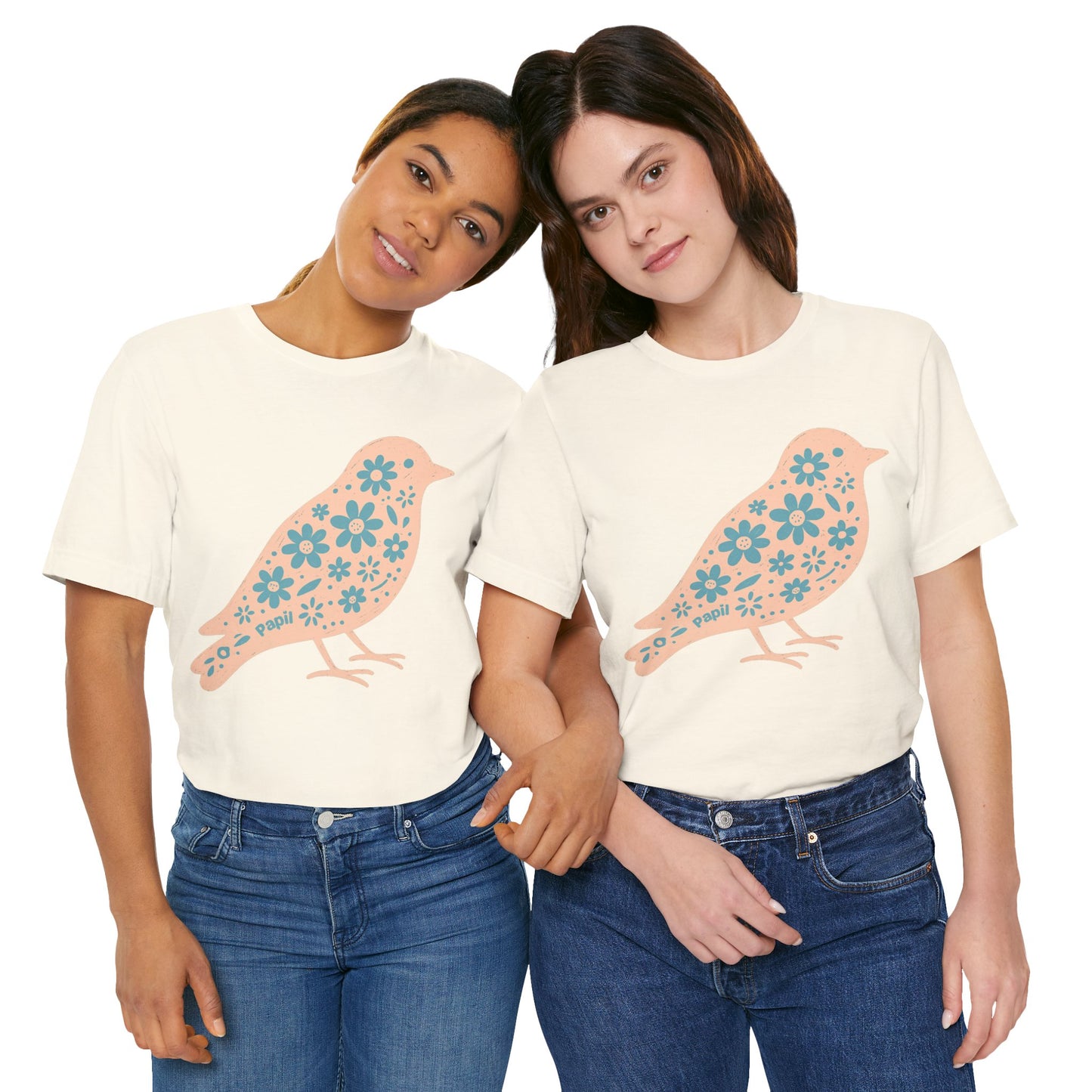 Little Bird, Big Charm — Floral Spring Bird Unisex Graphic Tee