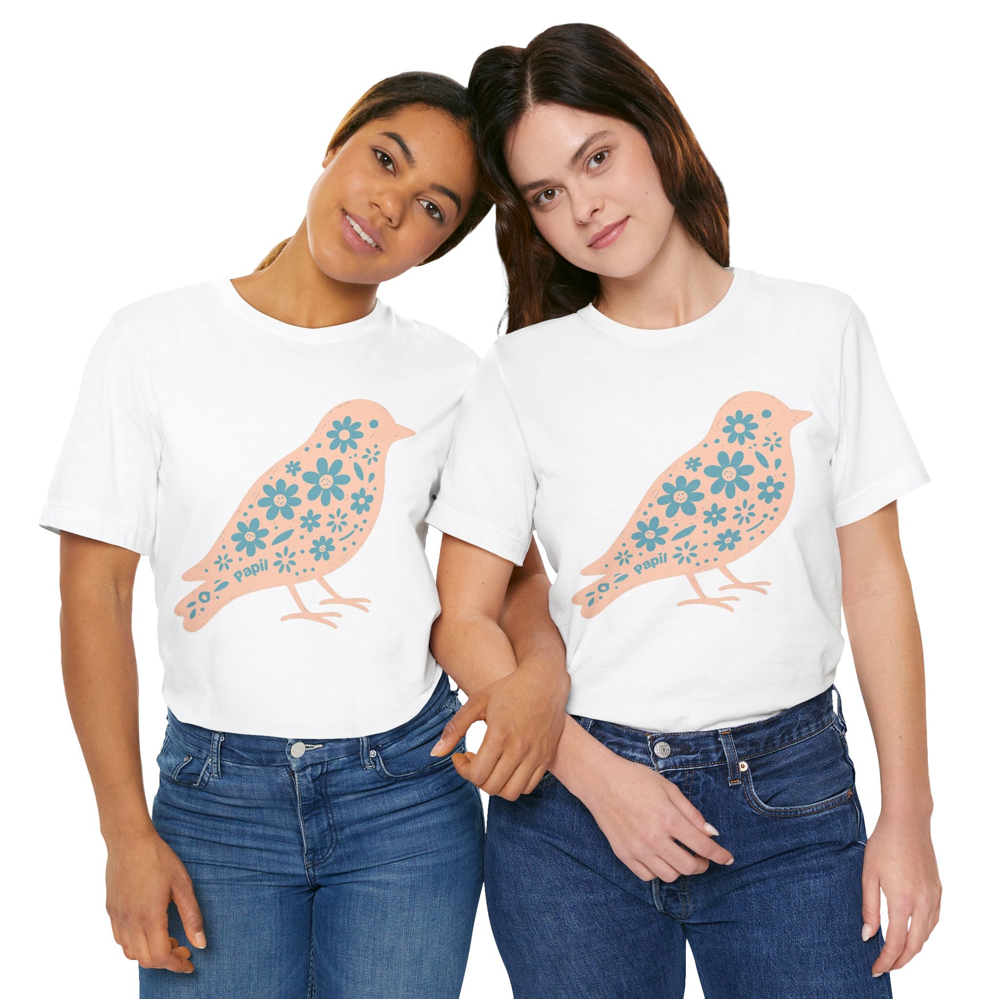 Little Bird, Big Charm — Floral Spring Bird Unisex Graphic Tee