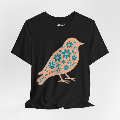 Little Bird, Big Charm — Floral Spring Bird Unisex Graphic Tee