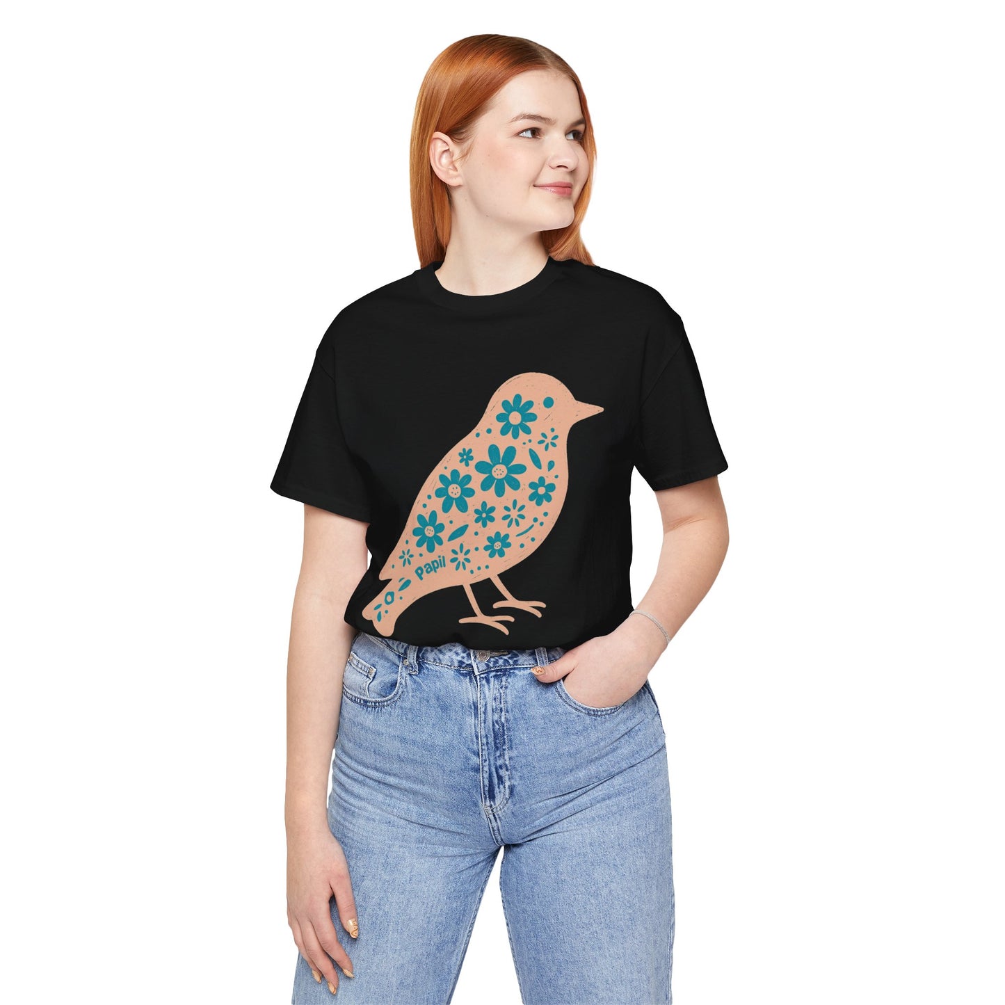 Little Bird, Big Charm — Floral Spring Bird Unisex Graphic Tee