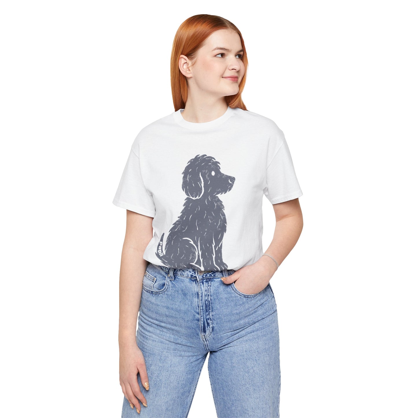 Good Dog Energy — Cute Sitting Puppy Unisex Graphic Tee