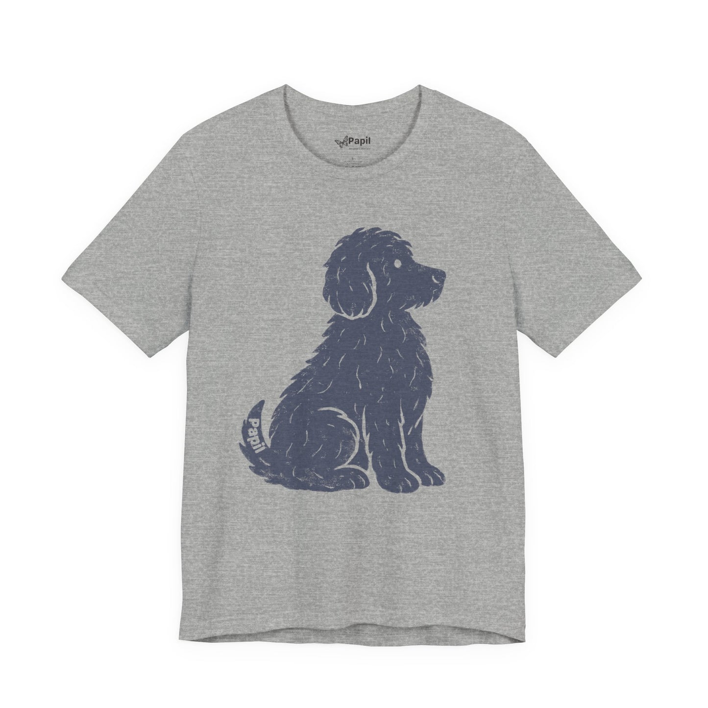Good Dog Energy — Cute Sitting Puppy Unisex Graphic Tee Athletic Heather