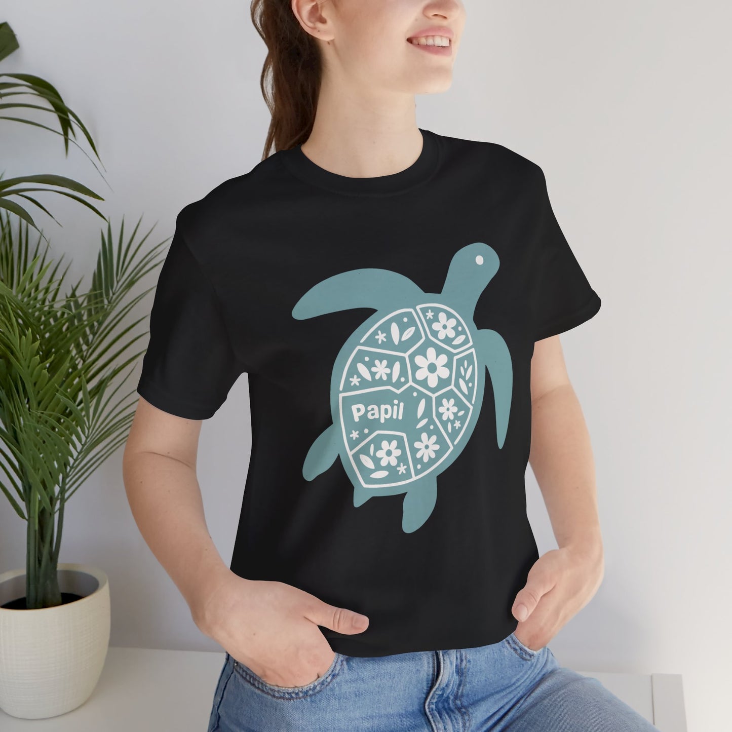 Shell Yeah! Floral Sea Turtle Unisex Graphic Tee
