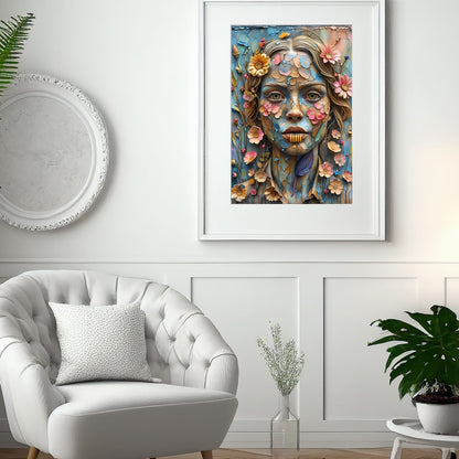 Bloom & Fracture Surreal Portrait Wall Art Poster