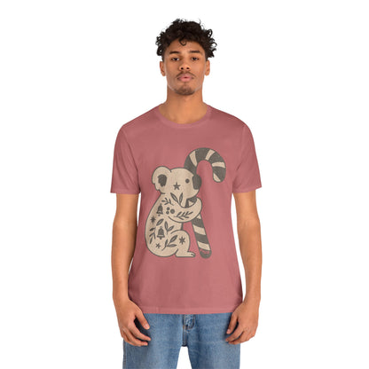 G'day Koala Christmas Tee, Cosy Botanical Unisex Aussie Holiday Shirt