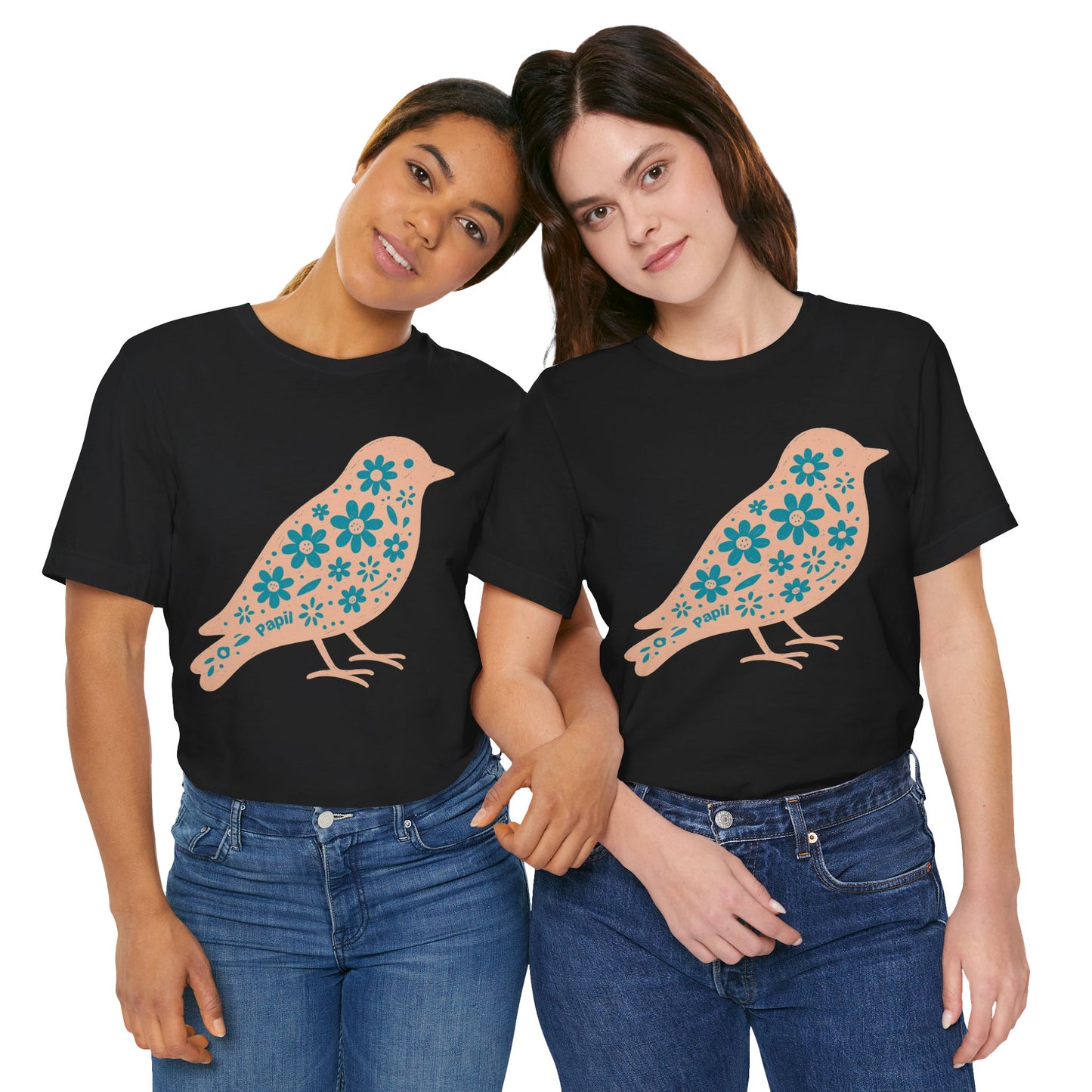 Little Bird, Big Charm — Floral Spring Bird Unisex Graphic Tee