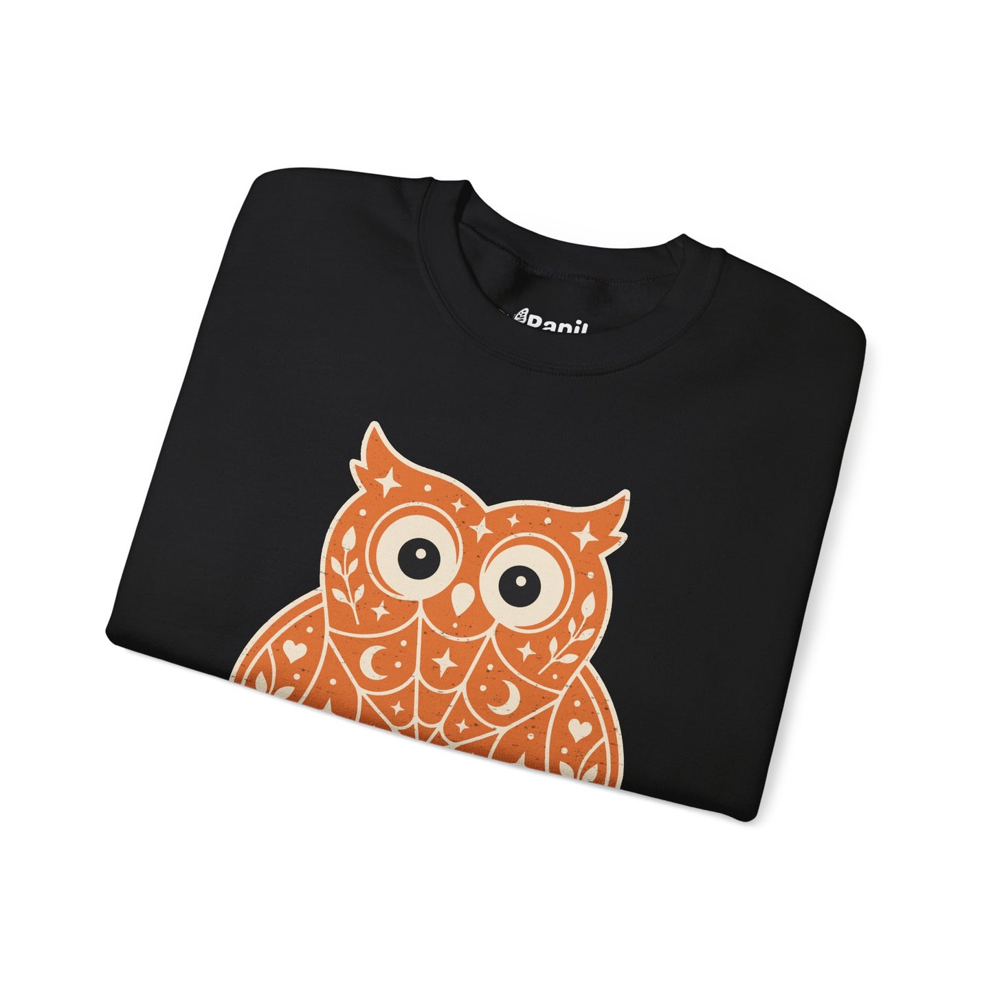 Wise & Whimsical — Folk Owl Cosy Crewneck Sweatshirt