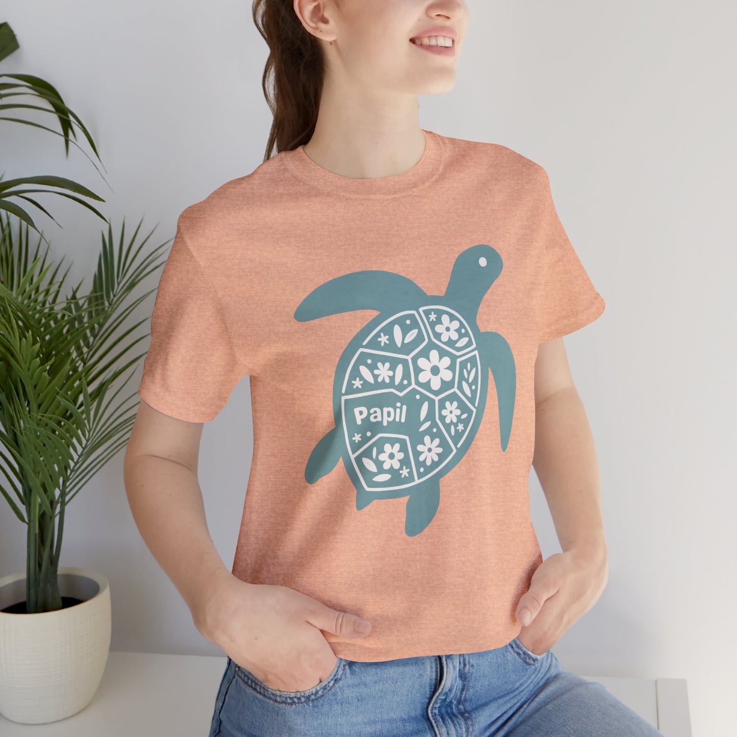 Shell Yeah! Floral Sea Turtle Unisex Graphic Tee