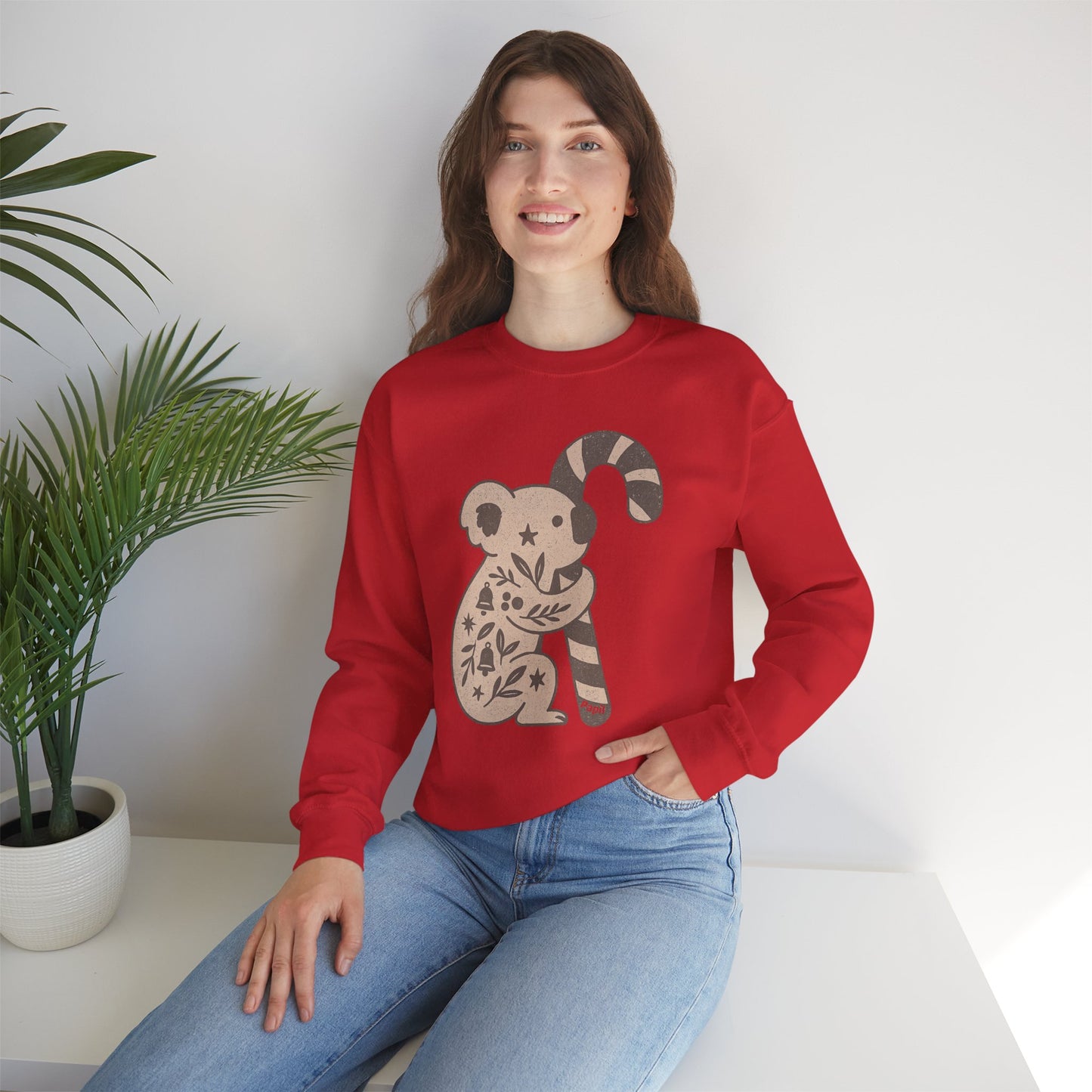 G'day Koala Christmas Sweatshirt, Cosy Botanical Unisex Jumper for the Aussie Holidays