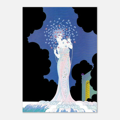 Butterfly Muse Art Deco Wall Art Poster