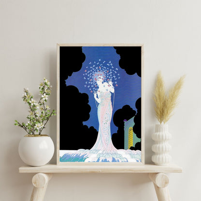 Butterfly Muse Art Deco Wall Art Poster