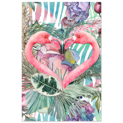 Flamingo Love Tropical Wall Art Poster 40x60 cm 16x24″
