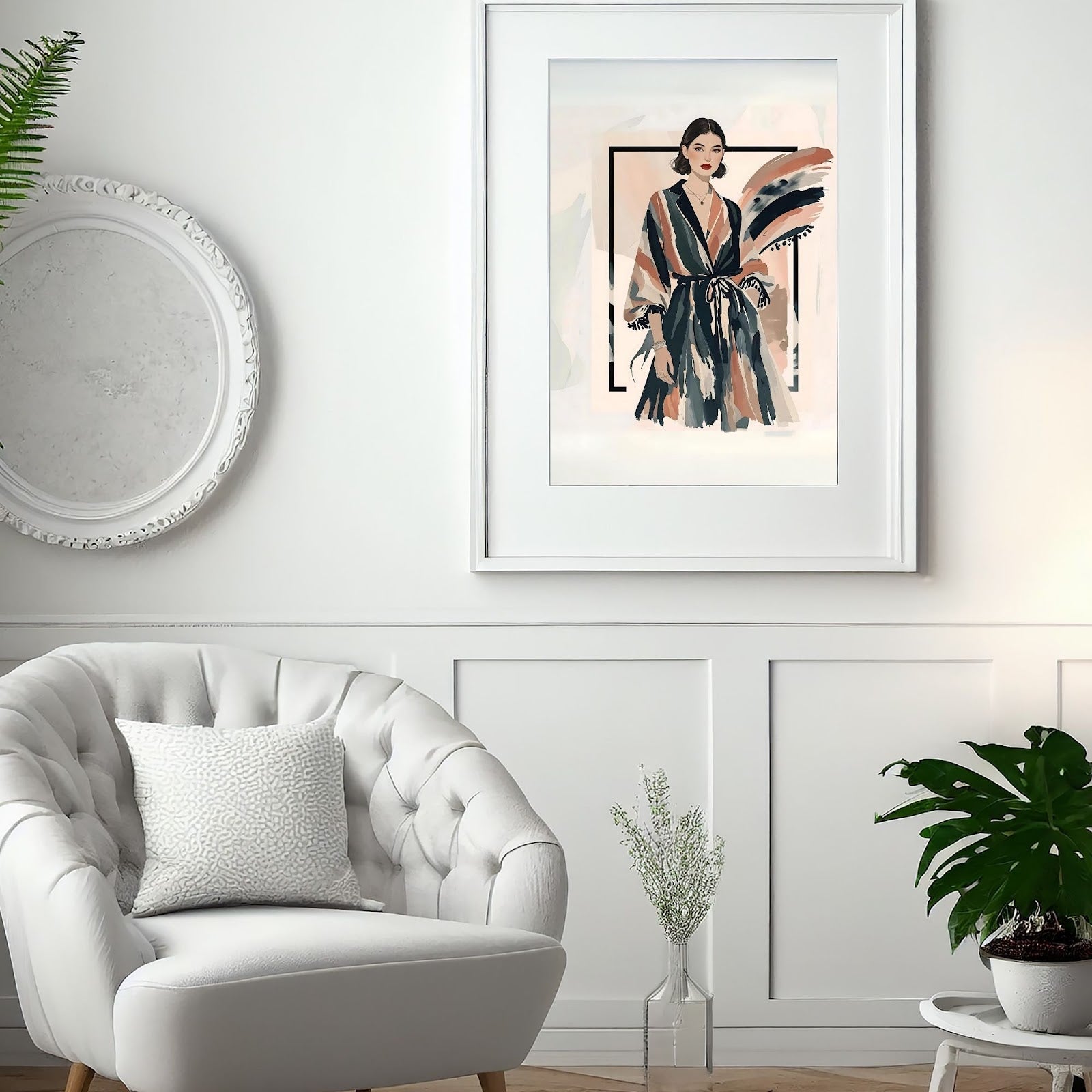 Kimono Chic Fashion Illustration Wall Art Poster