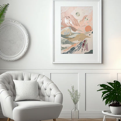 Celestial Desert Dreams Abstract Wall Art Poster