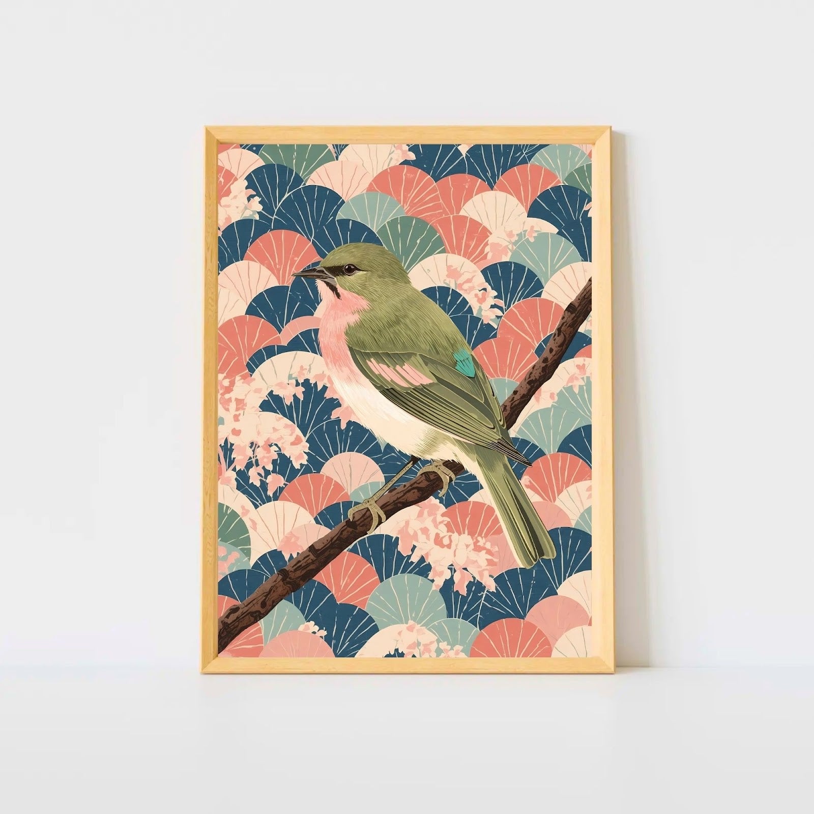 Songbird Serenity Japanese Art Wall Poster