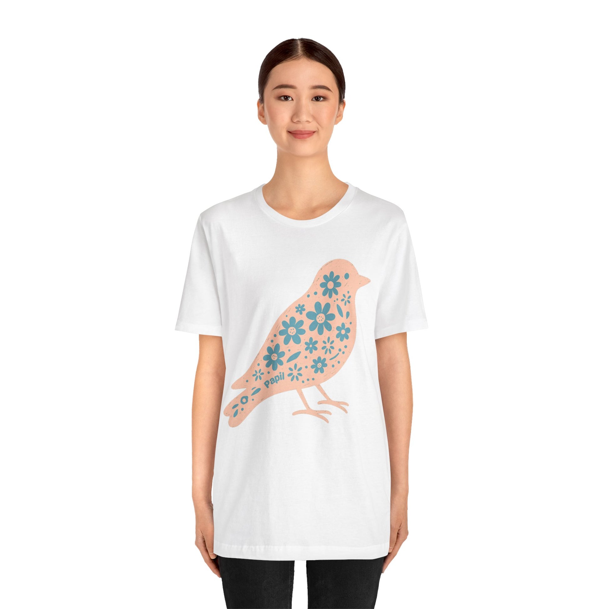 Little Bird, Big Charm — Floral Spring Bird Unisex Graphic Tee