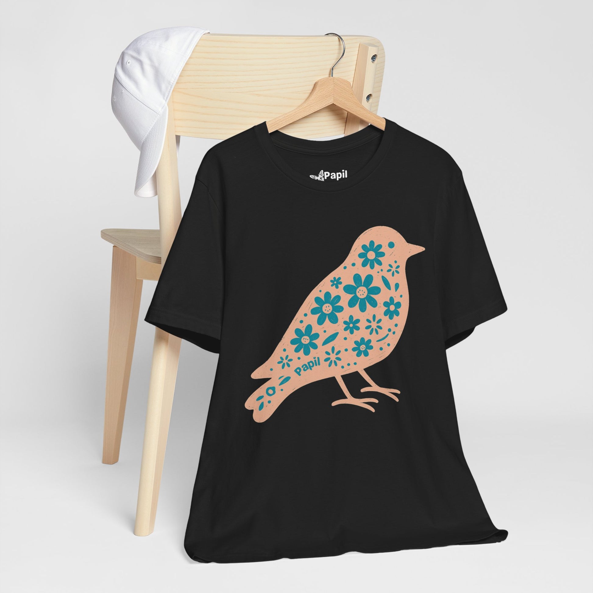 Little Bird, Big Charm — Floral Spring Bird Unisex Graphic Tee