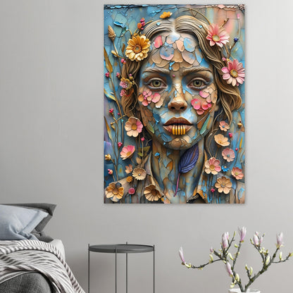 Bloom & Fracture Surreal Portrait Wall Art Poster