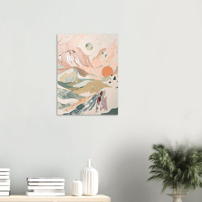Celestial Desert Dreams Abstract Wall Art Poster