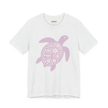Shell Yeah! Floral Sea Turtle Unisex Graphic Tee Ash