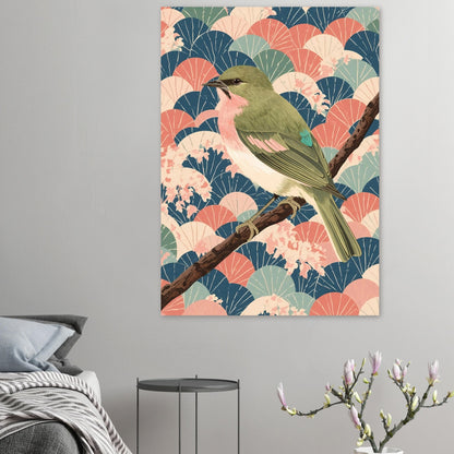 Songbird Serenity Japanese Art Wall Poster