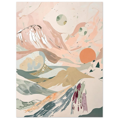 Celestial Desert Dreams Abstract Wall Art Poster 45x60 cm 18x24″