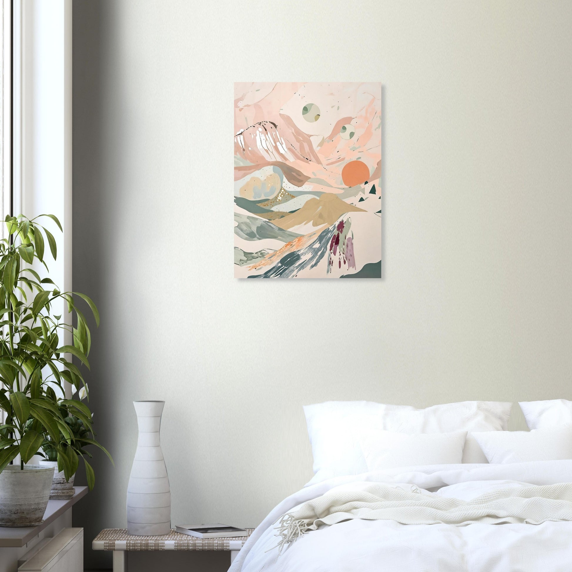 Celestial Desert Dreams Abstract Wall Art Poster