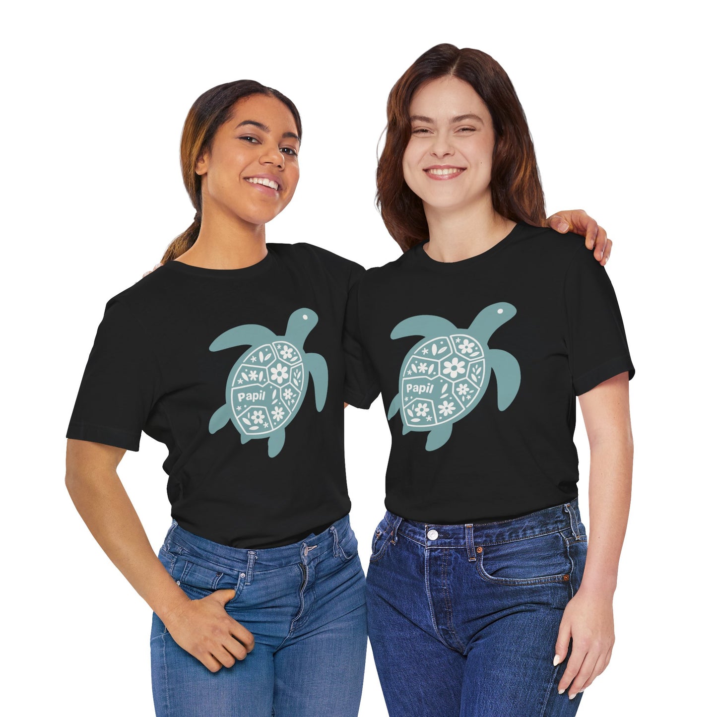 Shell Yeah! Floral Sea Turtle Unisex Graphic Tee