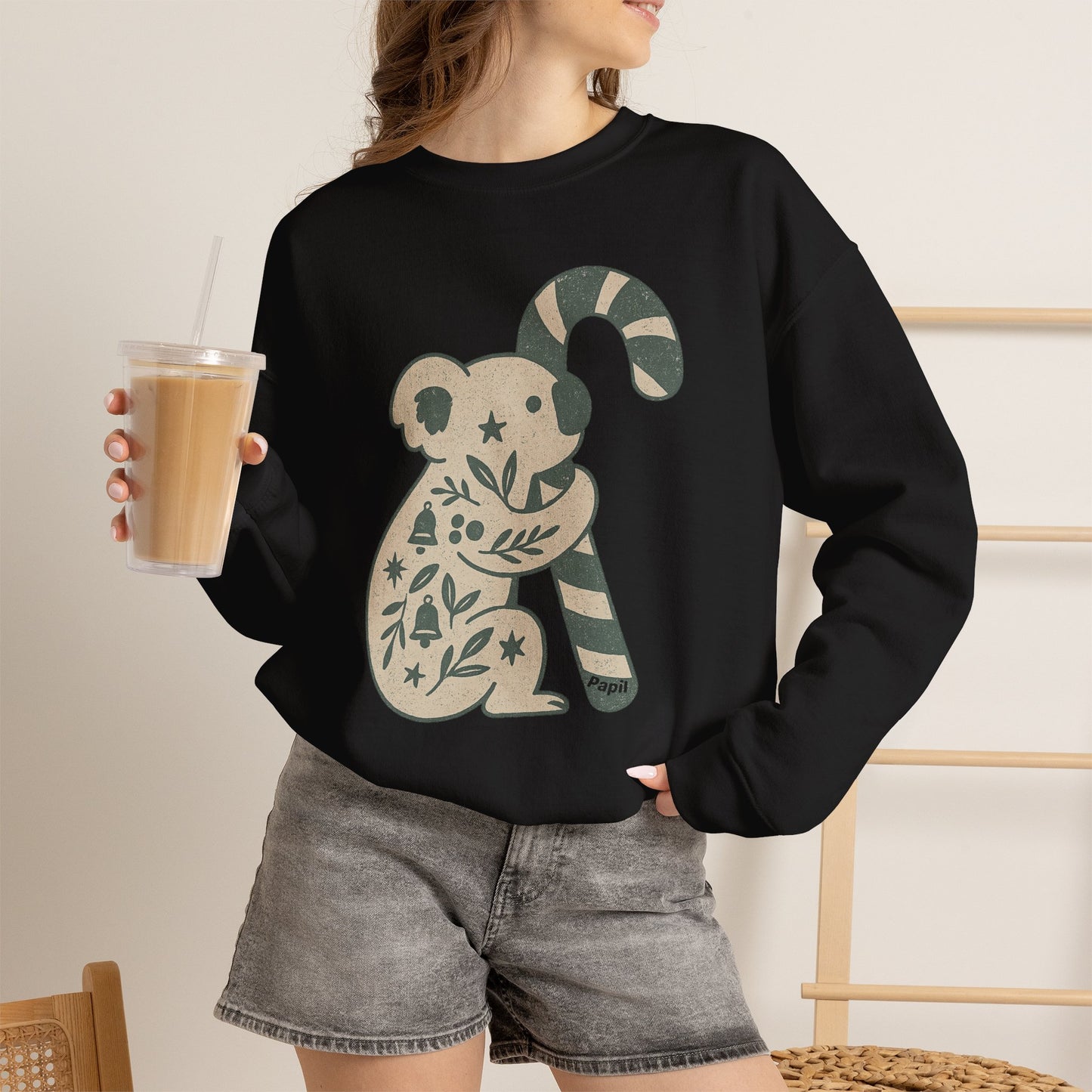 G'day Koala Christmas Sweatshirt, Cosy Botanical Unisex Jumper for the Aussie Holidays