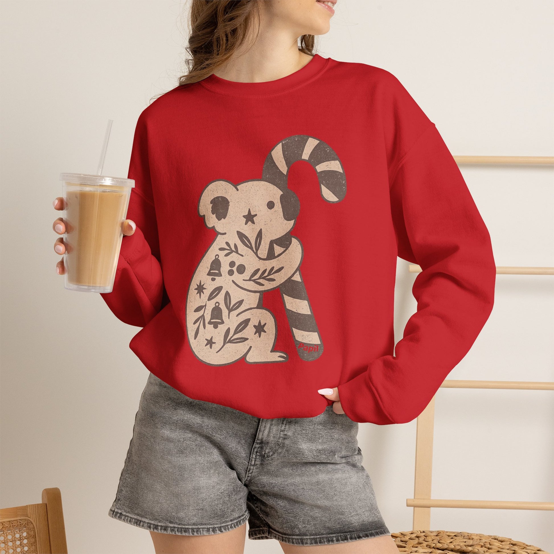 G'day Koala Christmas Sweatshirt, Cosy Botanical Unisex Jumper for the Aussie Holidays