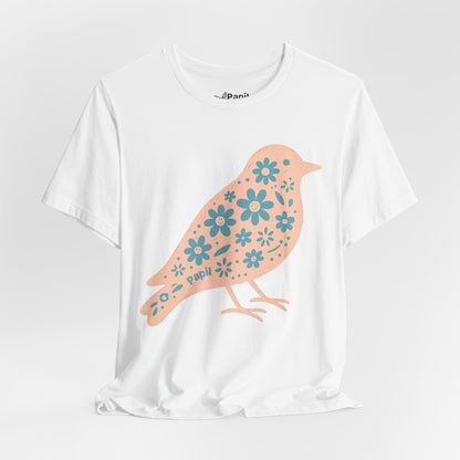 Little Bird, Big Charm — Floral Spring Bird Unisex Graphic Tee