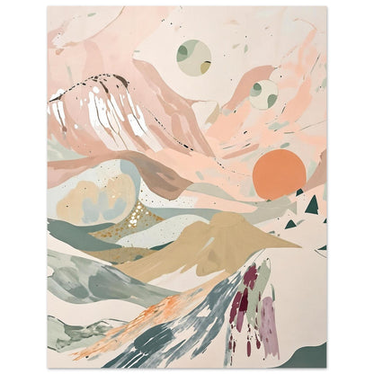 Celestial Desert Dreams Abstract Wall Art Poster 27x35 cm 11x14″