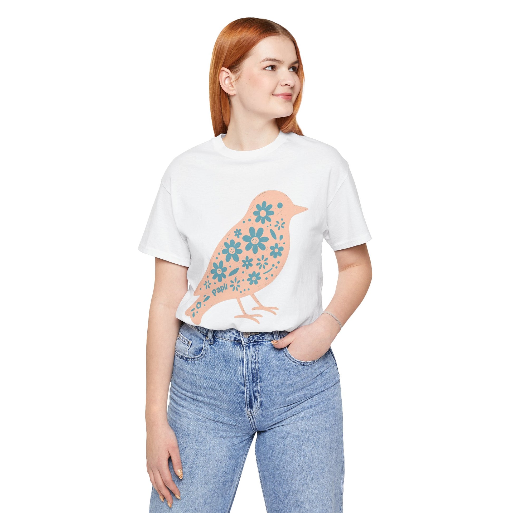 Little Bird, Big Charm — Floral Spring Bird Unisex Graphic Tee