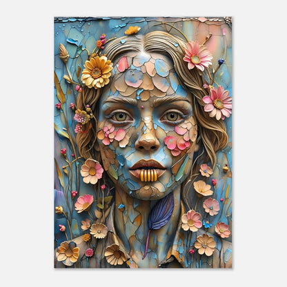 Bloom & Fracture Surreal Portrait Wall Art Poster