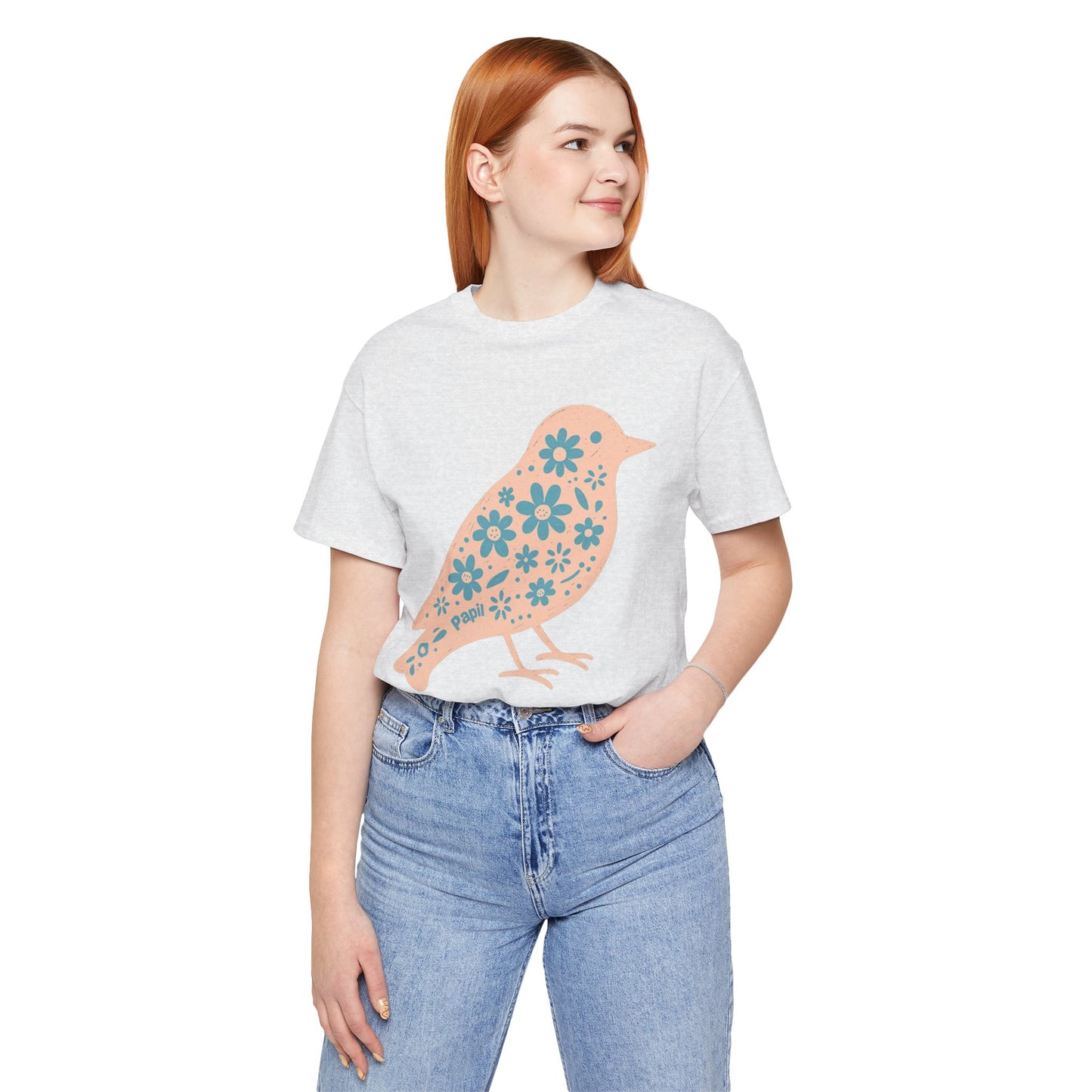 Little Bird, Big Charm — Floral Spring Bird Unisex Graphic Tee