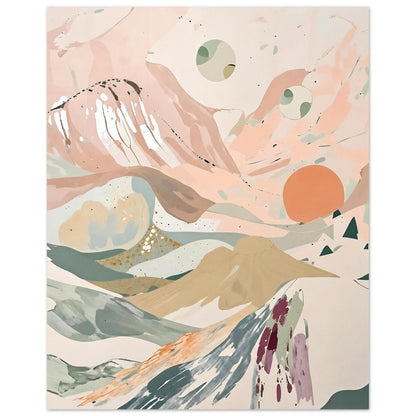 Celestial Desert Dreams Abstract Wall Art Poster 40x50 cm 16x20″