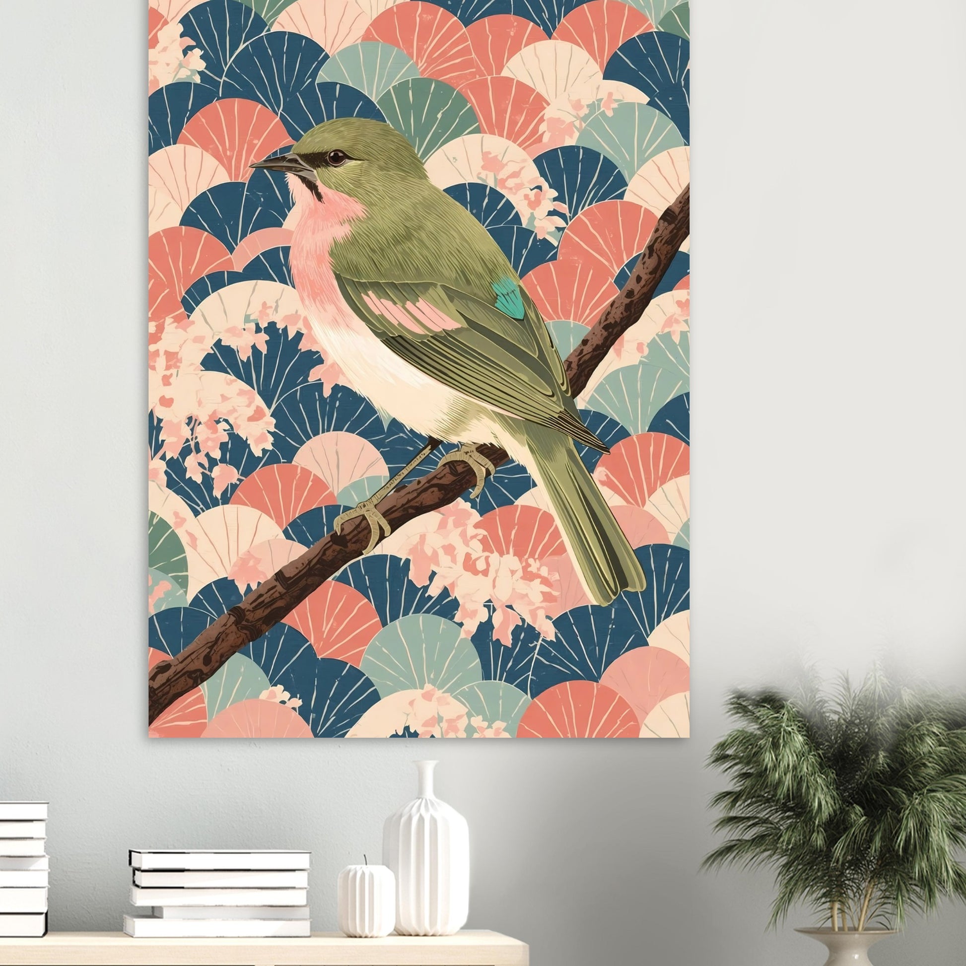 Songbird Serenity Japanese Art Wall Poster