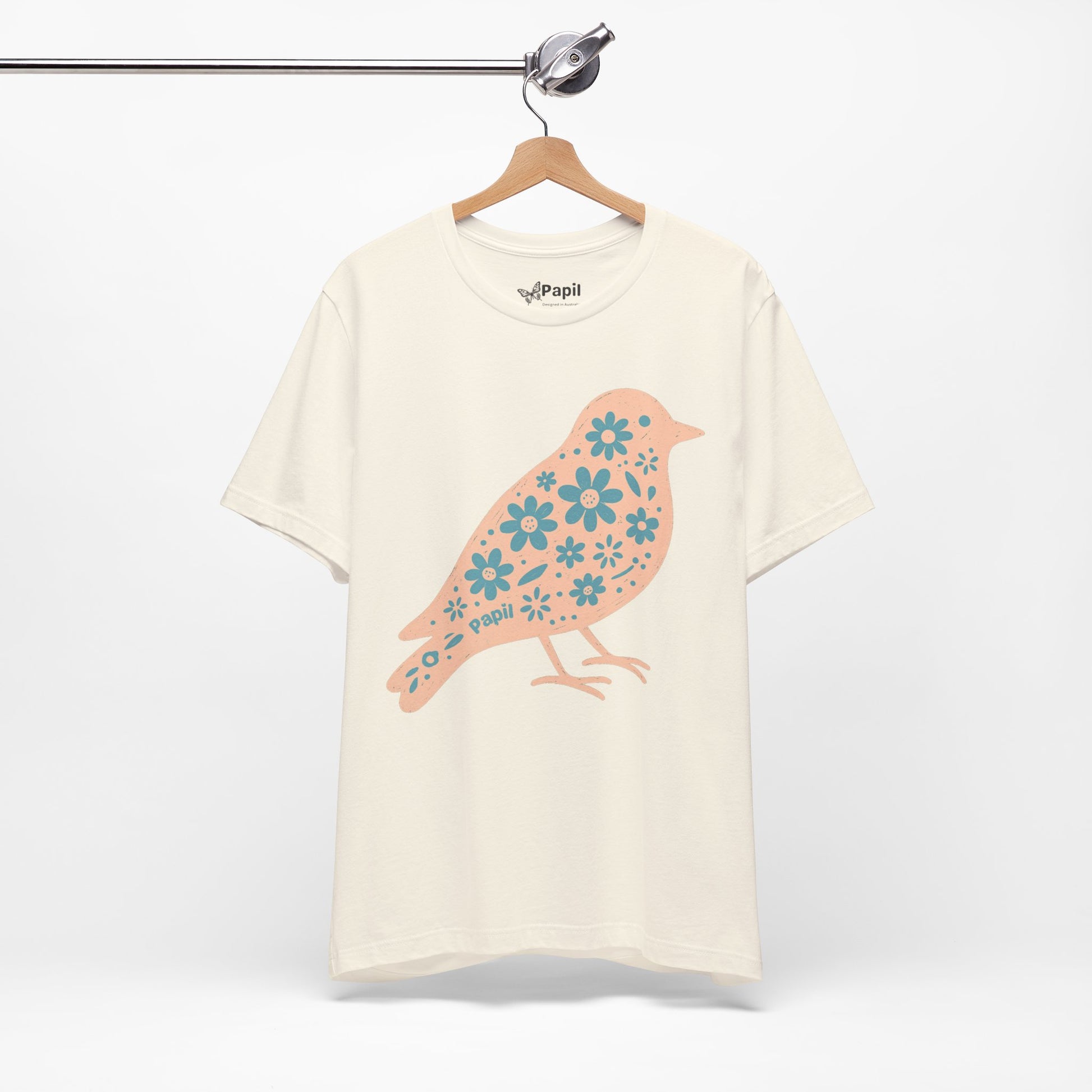 Little Bird, Big Charm — Floral Spring Bird Unisex Graphic Tee