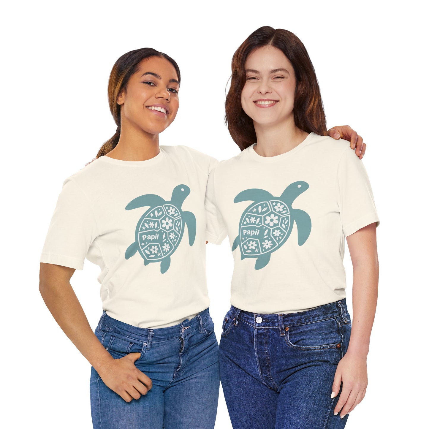 Shell Yeah! Floral Sea Turtle Unisex Graphic Tee