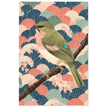 Songbird Serenity Japanese Art Wall Poster 30x45 cm 12x18″